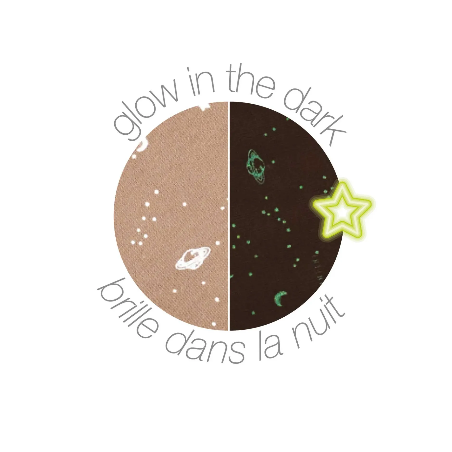 Doudous*Nattou Lapidou grand doudou lapin - Glow in the dark de Moka