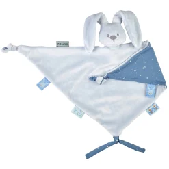 Doudous*Nattou Lapidou grand doudou lapin - Glow in the dark 65 cm de Bleu pastel