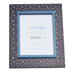 Cadres Photos*Sauthon Baby's Sweet Home Lazare cadre photo rectangle de Bleu/Gris