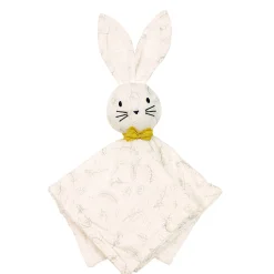 Anneaux De Dentition|Doudous*Domiva Leafy Bunny box doudou + anneau de dentition de Blanc/Jaune