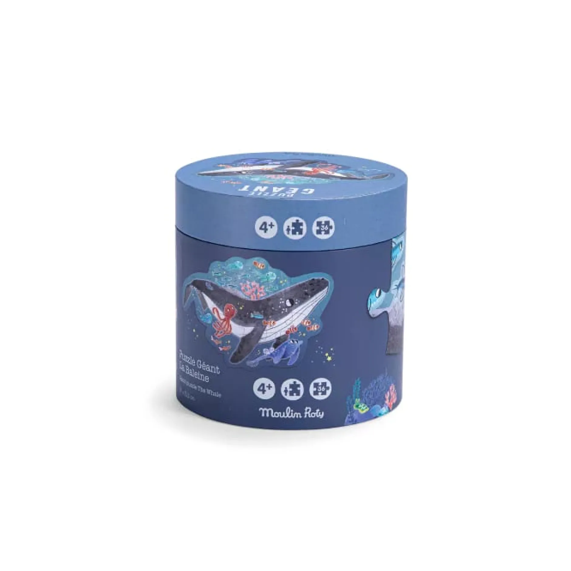 Livres|Puzzle*Moulin Roty Les Aventures de Paulie Puzzle Géant Baleine de