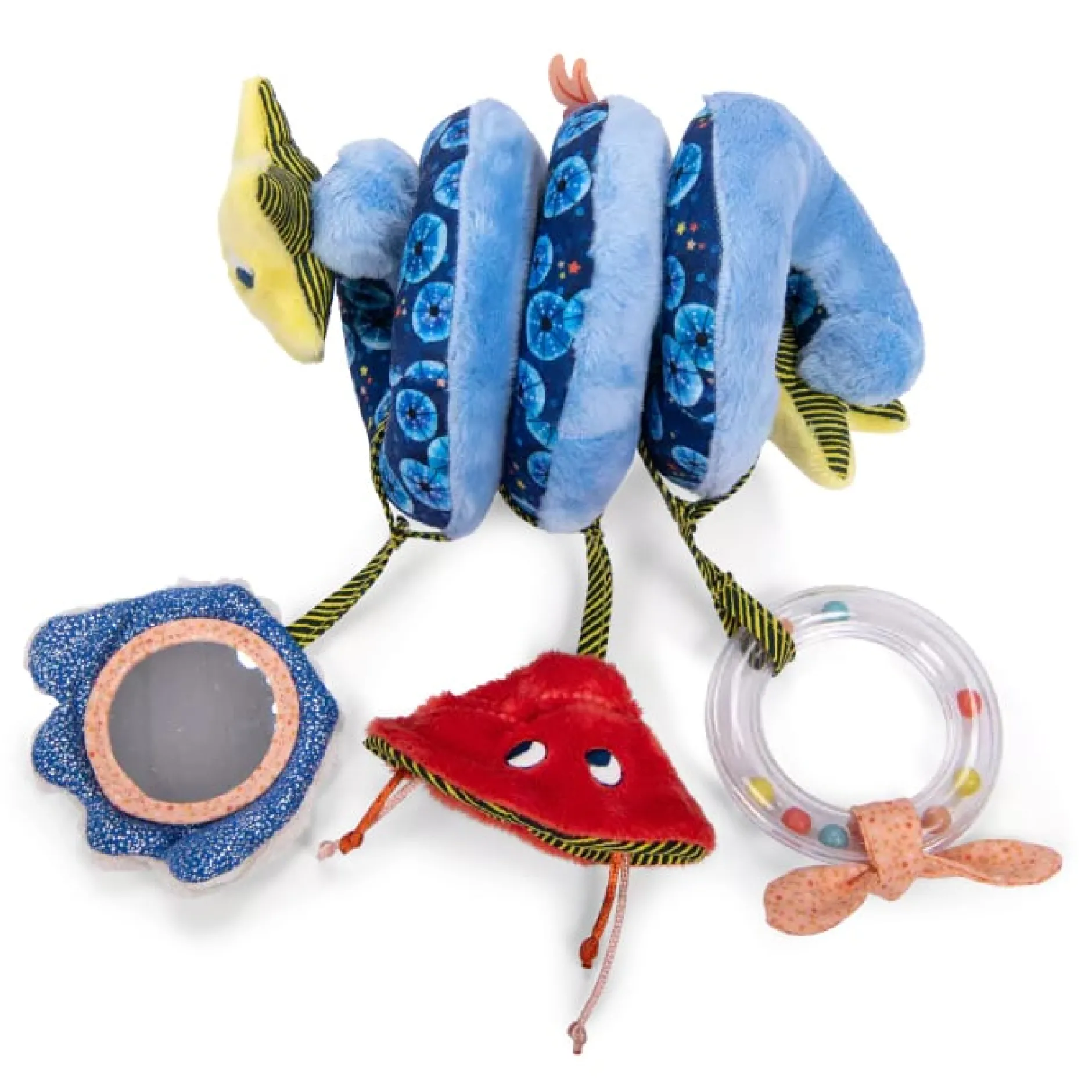 Peluches À Accrocher*Moulin Roty Les Aventures de Paulie Spirale d'activités de Bleu