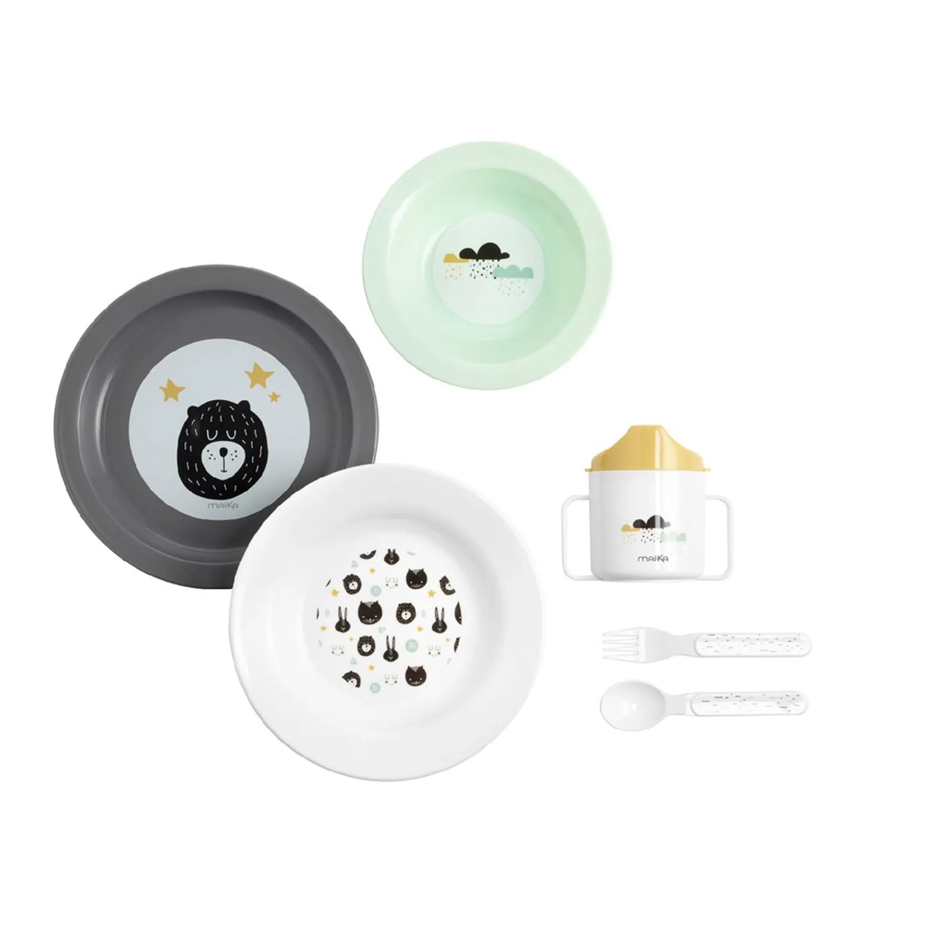 Couverts|Coffrets* Les essentiels pour le repas de Bébé avec Maïka ! de Maïka