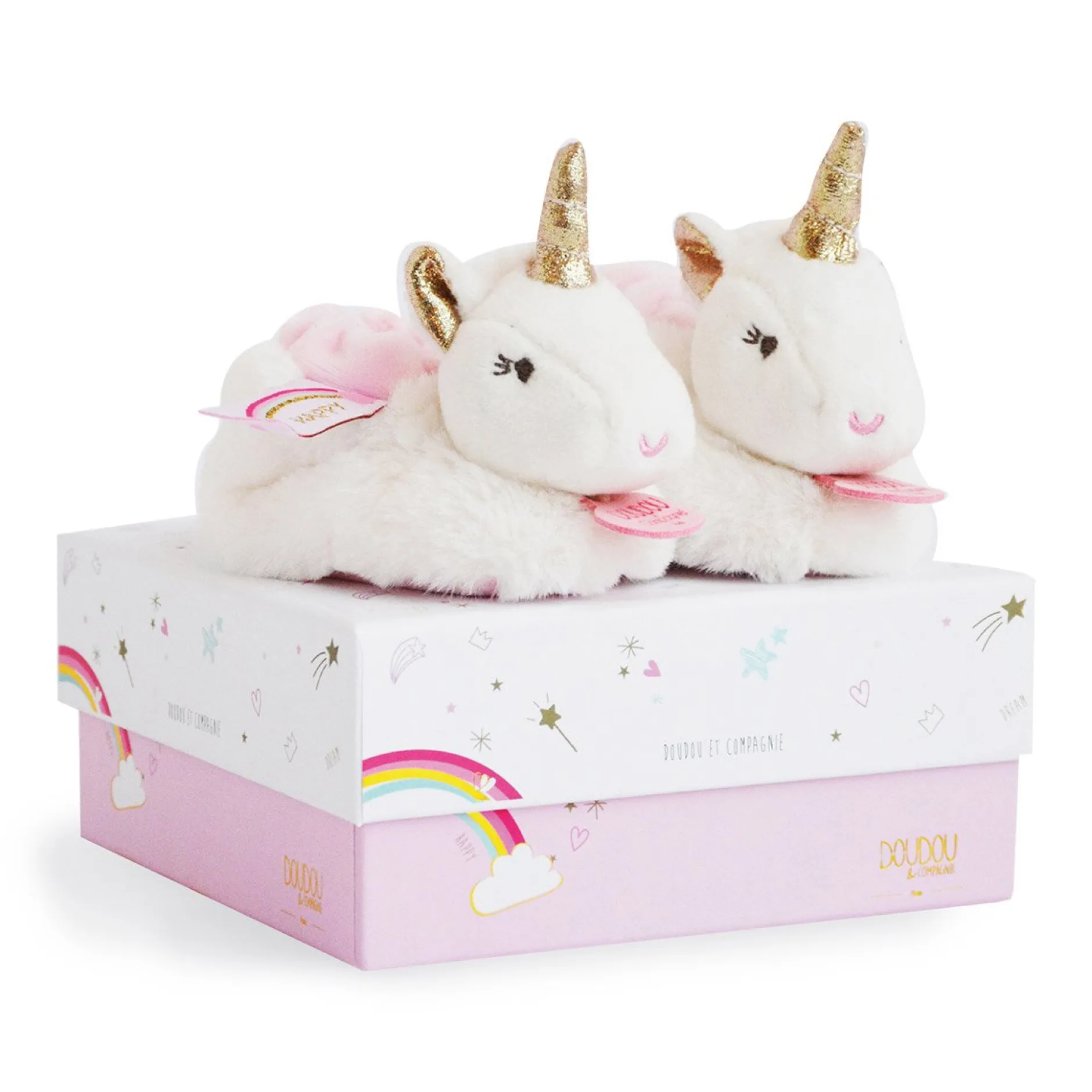 Chaussettes, Collants, Chaussons*Doudou et Compagnie Licorne chaussons avec hochet 0-6 mois de Doré