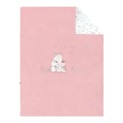 Couvertures*Noukies Lina & Joy Couverture Veloudoux 75 x 100 cm de Rose