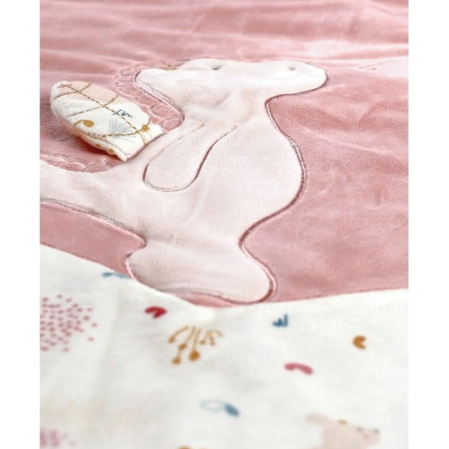 Couvertures*Noukies Lina & Joy Couveture Veloudoux 100 x 400 cm de Rose