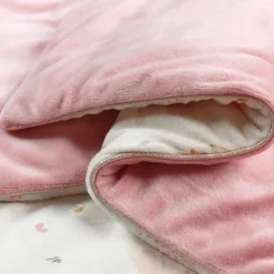 Couvertures*Noukies Lina & Joy Couveture Veloudoux 100 x 400 cm de Rose