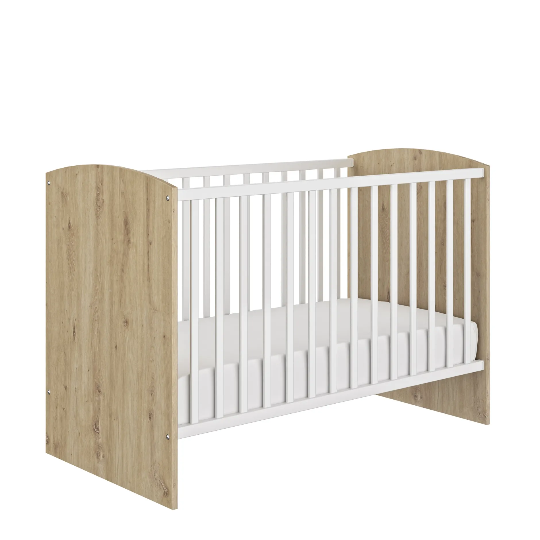 Lits 70X140 Évolutifs|Lits 60X120 Non Évolutifs*Galipette Lit bébé Arthur de Blanc/Chêne