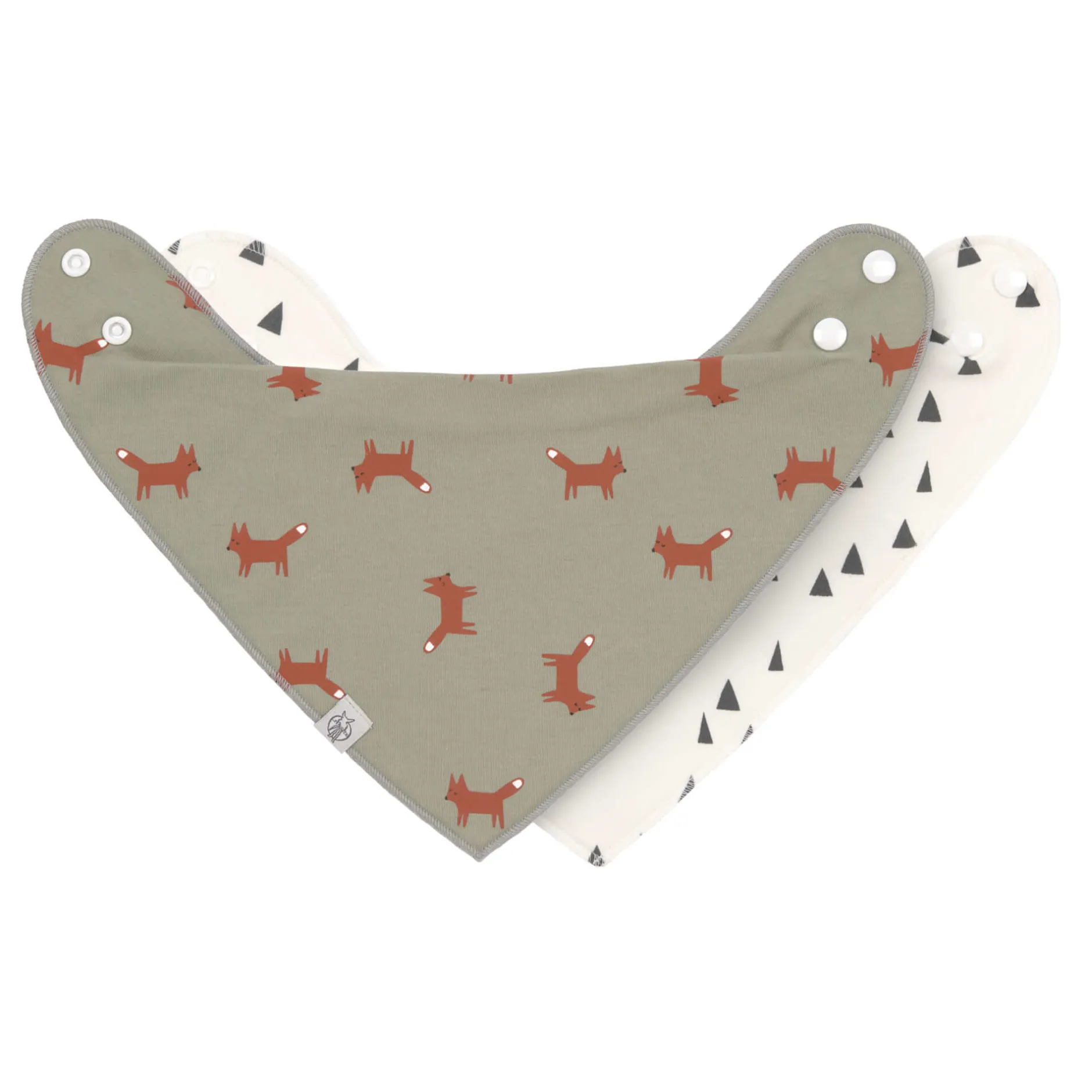 Bavoirs*Lässig Little Forest Lot de 2 bavoirs bandanas de Renard