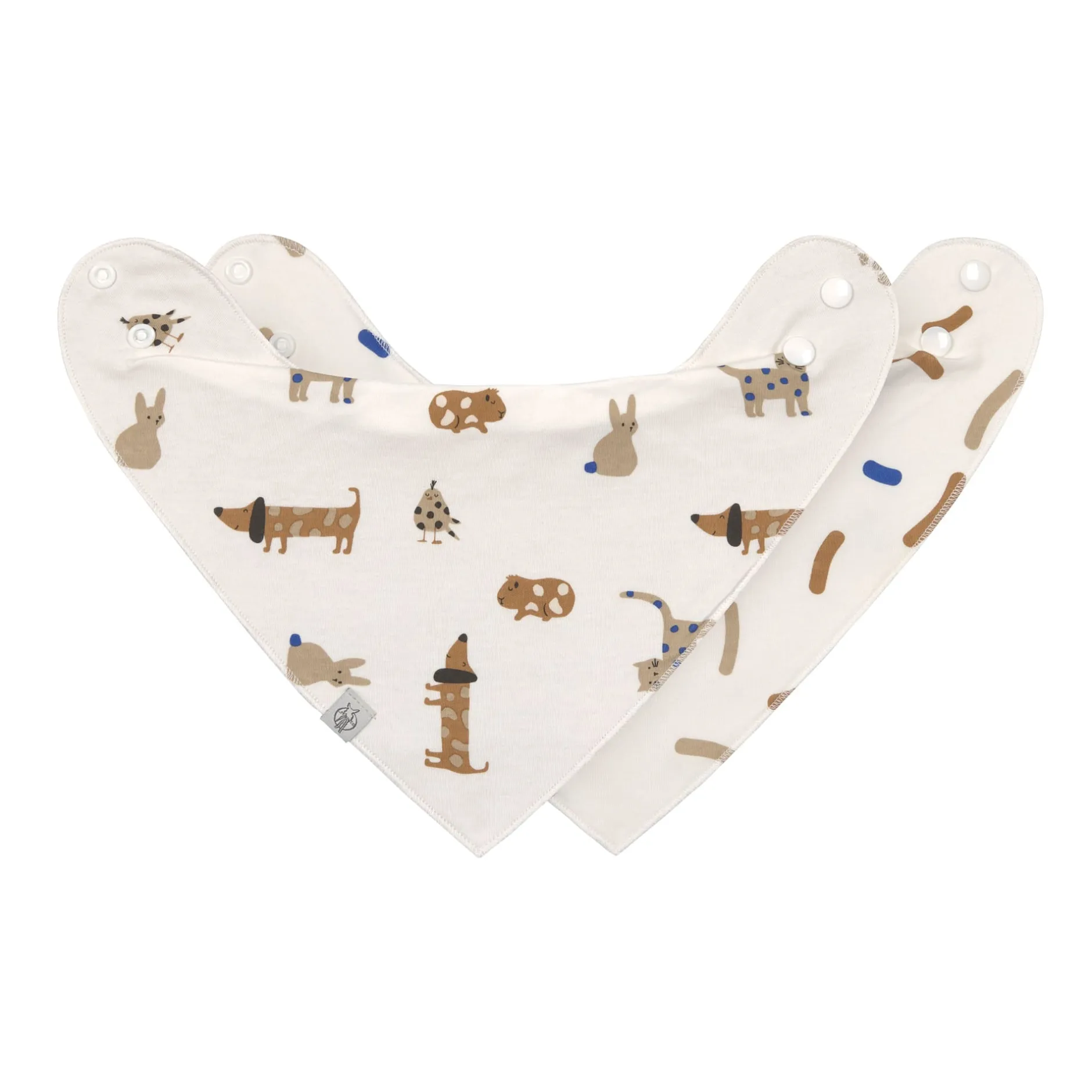 Bavoirs*Lässig Little Mateys Lot de 2 Bavoirs Bandanas de Royal Bleu