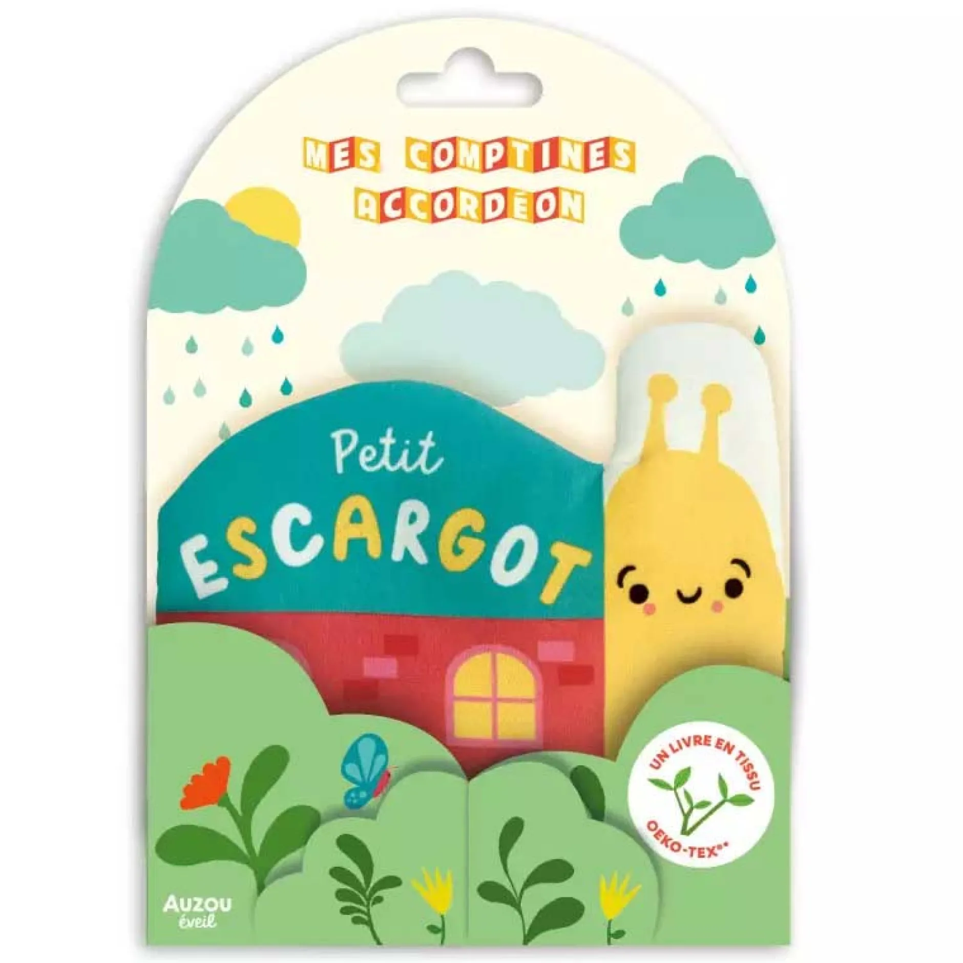 Livres*AUZOU Livre Comptines en tissu - Accordéon de Petit Escargot