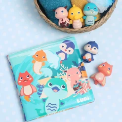 Livres*Ludi Livre de bain et ses 5 marionnettes de