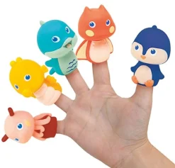 Livres*Ludi Livre de bain et ses 5 marionnettes de