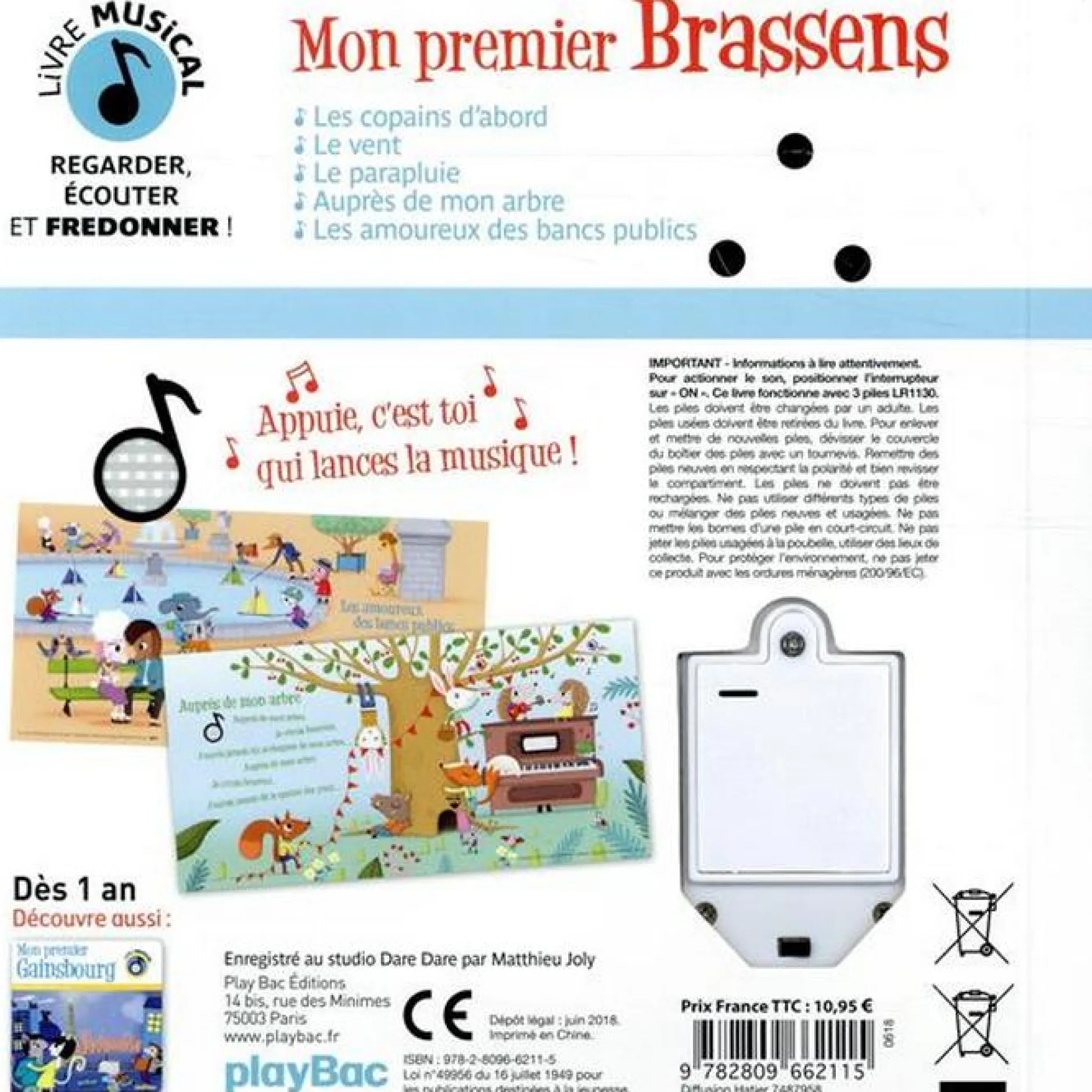 Livres*PlayBac Livre musical Mon premier Brassens de