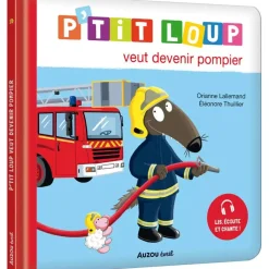 Livres*AUZOU Livre P'tit Loup veut devenir Pompier de