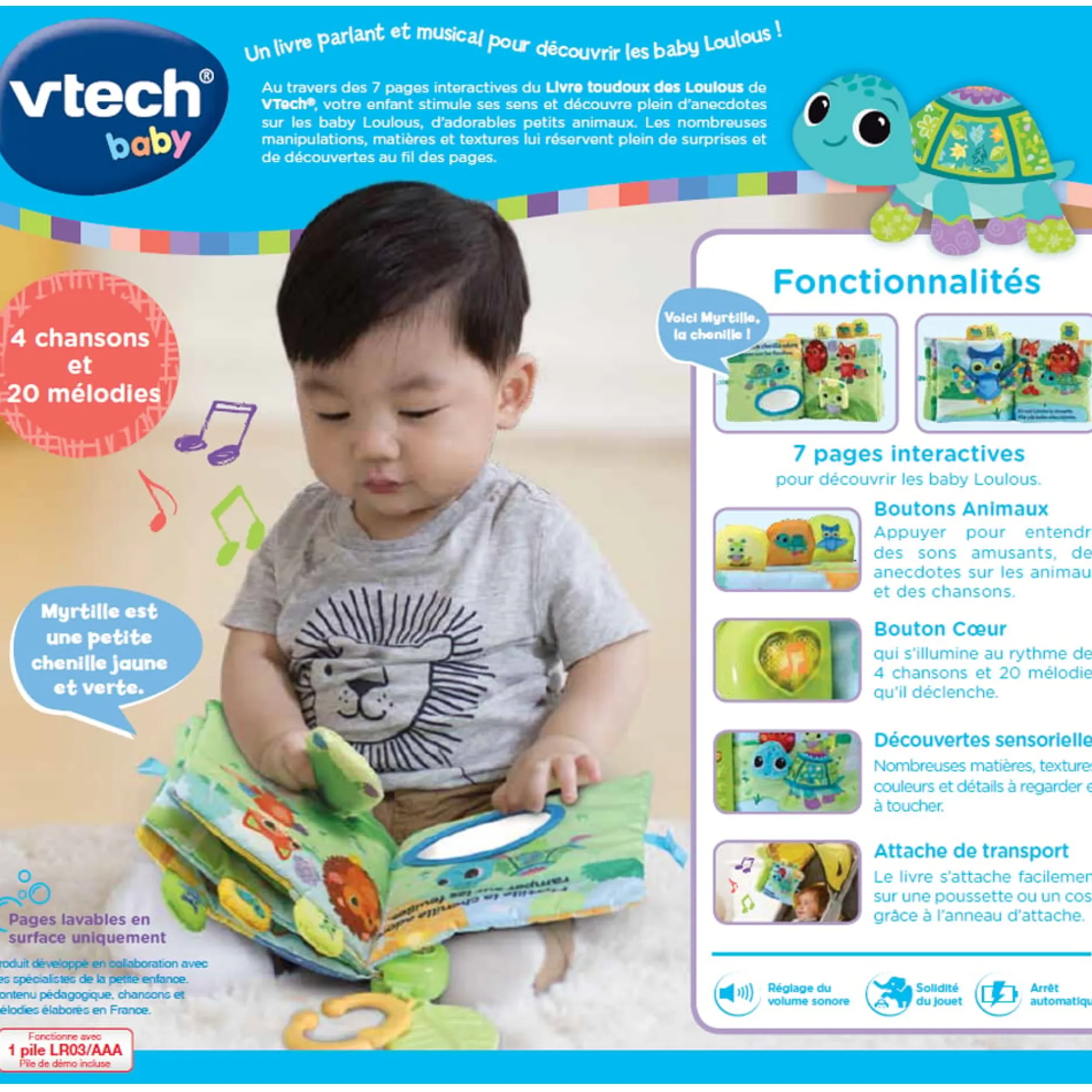 Livres*Vtech Livre toudoux des Loulous - Baby Loulous de