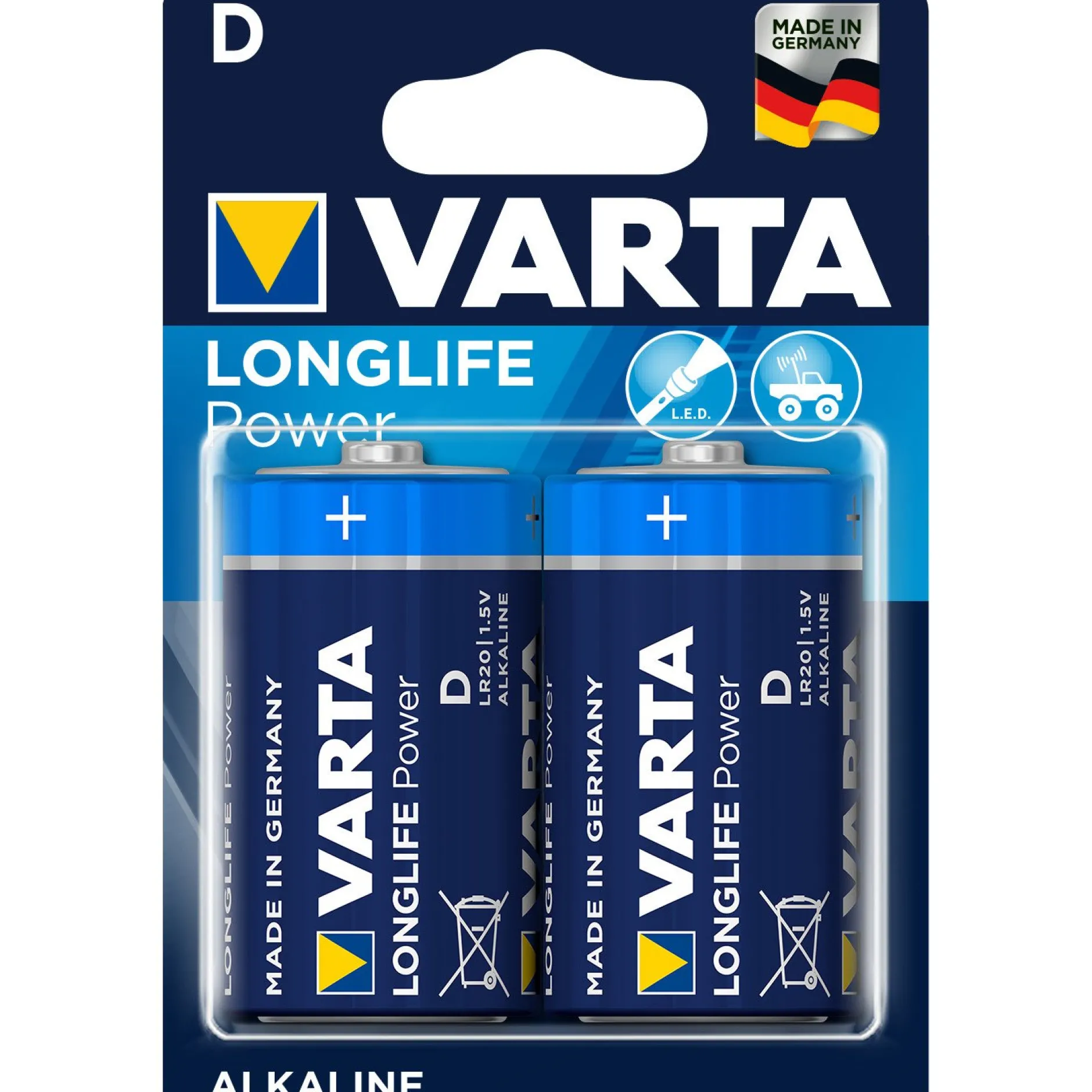 Piles*VARTA Longlife Power D/ LR20 x2 de