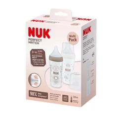 Biberons Pp (Polypropylène)*Nuk Lot 2 Biberons Perfect Match 260 ml de