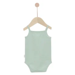Bodies*P'tit bisou Lot 2 bodies à bretelles Trousseau Mon Chaton de Vert Sauge