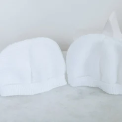 Bonnets, Moufles, Chaussons|Vêtements Naissance*La Manufacture de Layette Lot 2 bonnets de naissance 0-1 mois de Blanc
