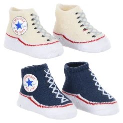 Chaussettes, Chaussons|Chaussettes, Collants, Chaussons*Converse Lot 2 Chaussons 6-12 mois de Bleu/Beige