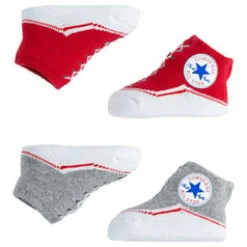 Chaussettes, Chaussons|Chaussettes, Collants, Chaussons*Converse Lot 2 Chaussons de Rouge/Gris