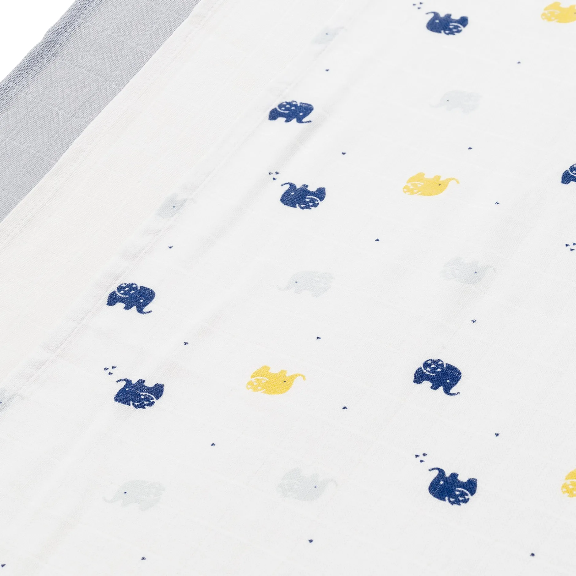 Langes*P'tit bisou Lot 3 Langes Coton 70 x 70 cm de Bleu Morning