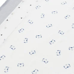 Langes*P'tit bisou Lot 3 Langes Coton Bio 70 x 70 cm de Bleu