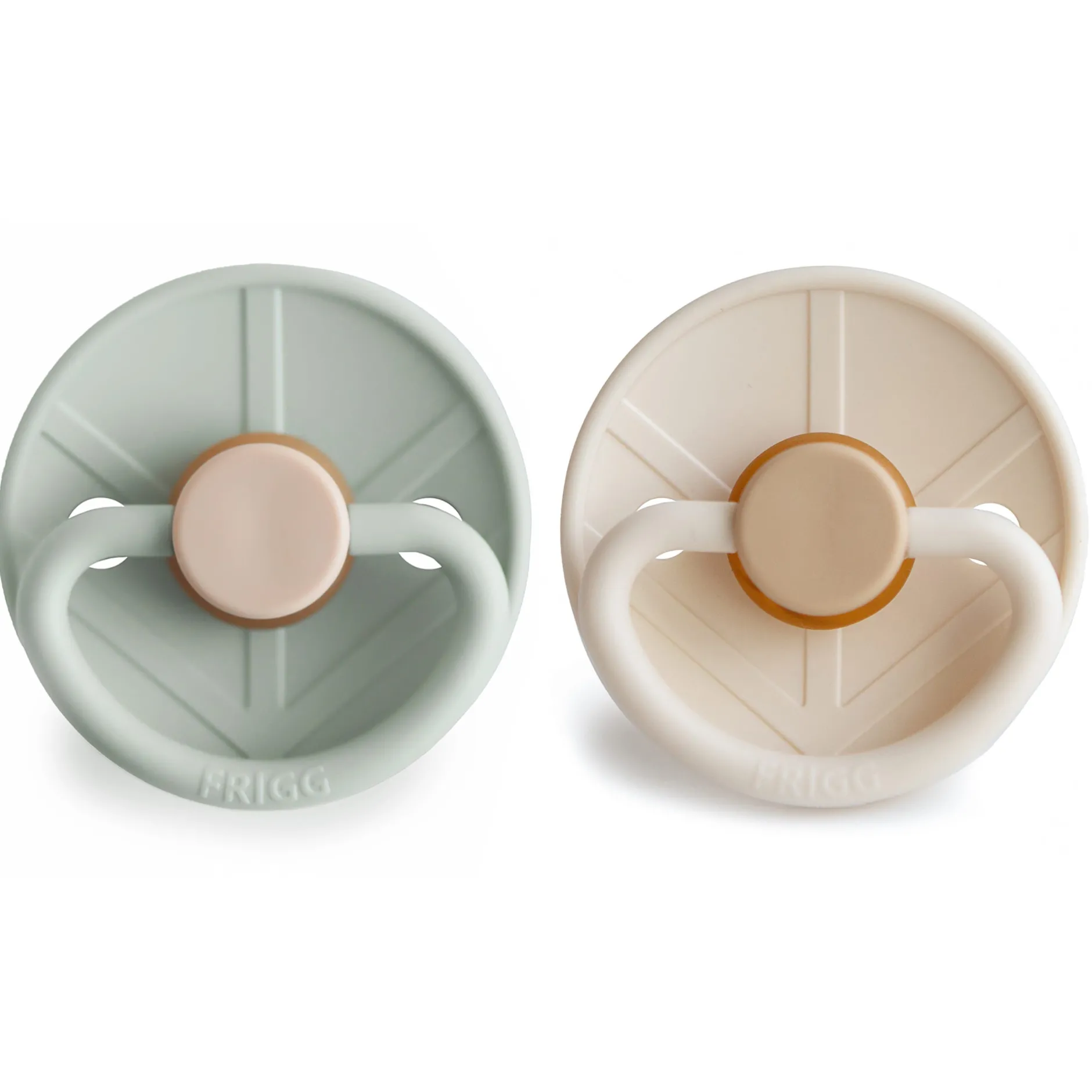 Sucettes*Frigg Lot 2 sucettes en latex Little Viking de sage / cream