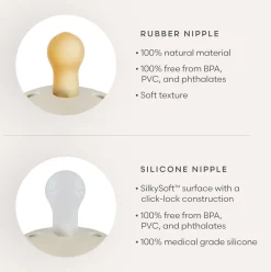 Sucettes*Frigg Lot 2 Sucettes latex Daisy 0-6 mois de Vert