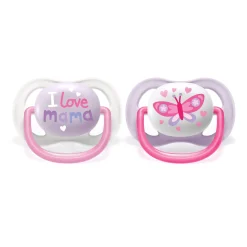 Sucettes*Philips AVENT Lot 2 sucettes ultra air 0-6 mois de I love mama et papillon