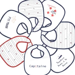 Bavoirs*Trois Kilos Sept Lot de 7 Bavoirs de Capitaine Bisous