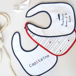 Bavoirs*Trois Kilos Sept Lot de 7 Bavoirs de Capitaine Bisous