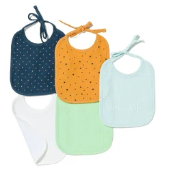 Bavoirs*Maïka Lot de 5 bavoirs 1er âge de