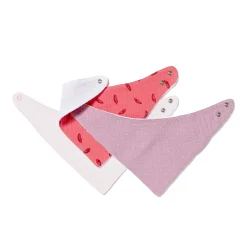 Bavoirs*Maïka Lot de 3 bavoirs foulard de Violet mauve