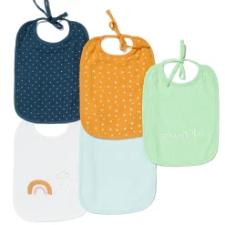 Bavoirs*Maïka Lot de 5 bavoirs 2ème âge de