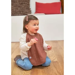 Bavoirs*Lässig Lot de 3 bavoirs medium en mousseline de Rouille, olive, blanc cassé