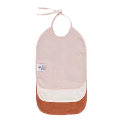 Bavoirs*Lässig Lot de 3 bavoirs medium en mousseline de Rose poudré, blanc cassé, rouille