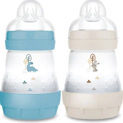 Biberons Pp (Polypropylène)*Mam Lot de 2 biberons Easy Start Débit 1 160 ml de Océan / Sable