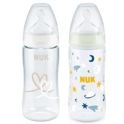 Biberons Pp (Polypropylène)*Nuk Lot de 2 Biberons First Choice+ Temperature Control Silicone 300 ml de