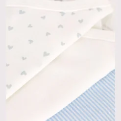 Vêtements Naissance*Petit Bateau Lot de 3 bodies croisés manches longues en coton imprimé de