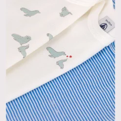 Bodies|Bodies*Petit Bateau Lot de 3 bodies manches courtes en coton imprimé bébé de