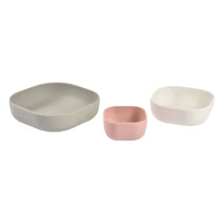 Bols*Béaba Lot de 3 Bols silicone gigogne de Velvet Grey