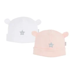 Bonnets, Moufles, Chaussons|Vêtements Naissance*P'tit Bisou Petit Prix Lot de 2 bonnets 6-9 mois de Rose