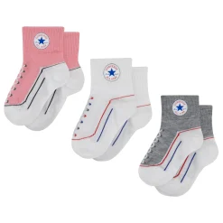 Chaussettes, Chaussons|Chaussettes, Collants, Chaussons*Converse Lot de 3 Chaussettes tricolore de Rose