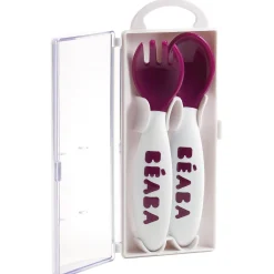 Couverts*Béaba Lot de 2 couverts ergonomiques de Nude