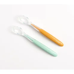 Couverts*Maïka Lot de 2 cuillères embout souple silicone de