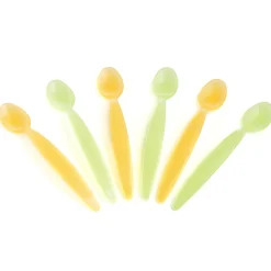 Couverts*Aubert concept Lot de 6 cuillères 1er âge de Vert / Jaune