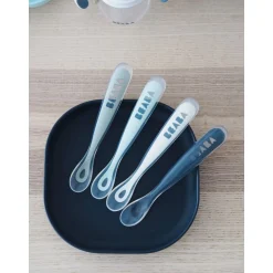 Couverts*Béaba Lot de 4 cuillères 1er repas de Storm