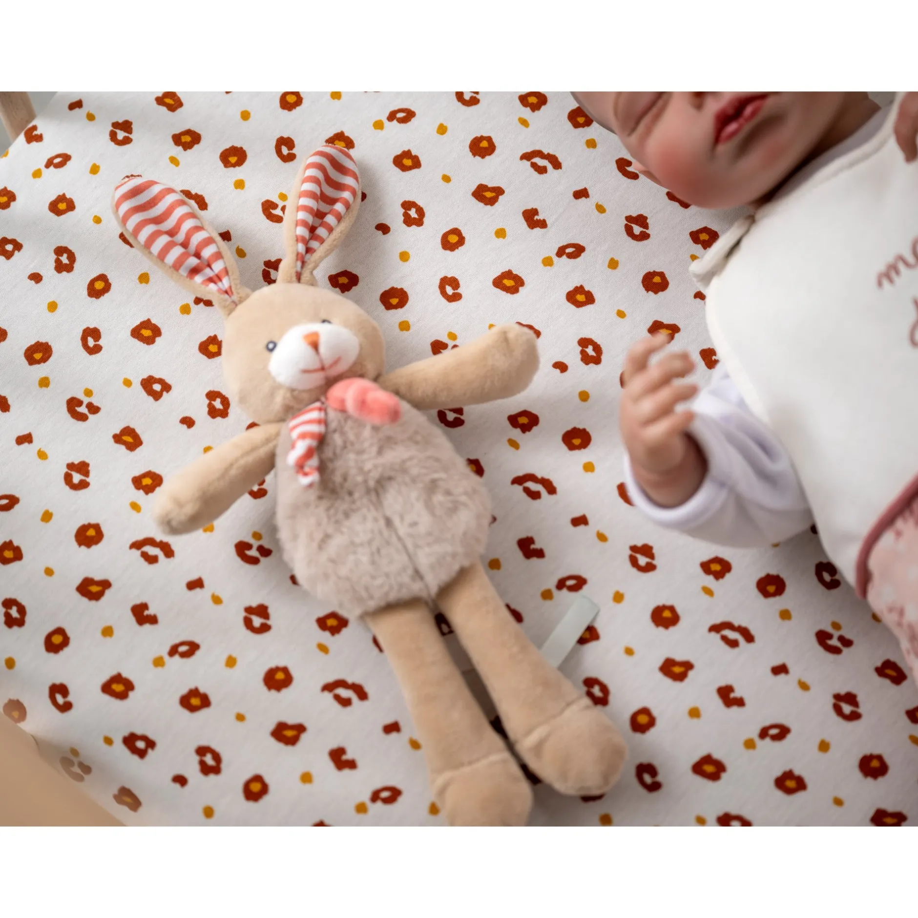 Draps Housses*Petit à petit Lot de 2 draps housses 70 x 140 cm de Leopard terre sienne